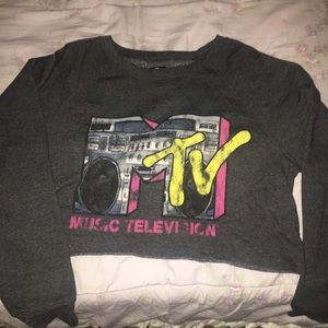 Cropped MTV Music Sweater